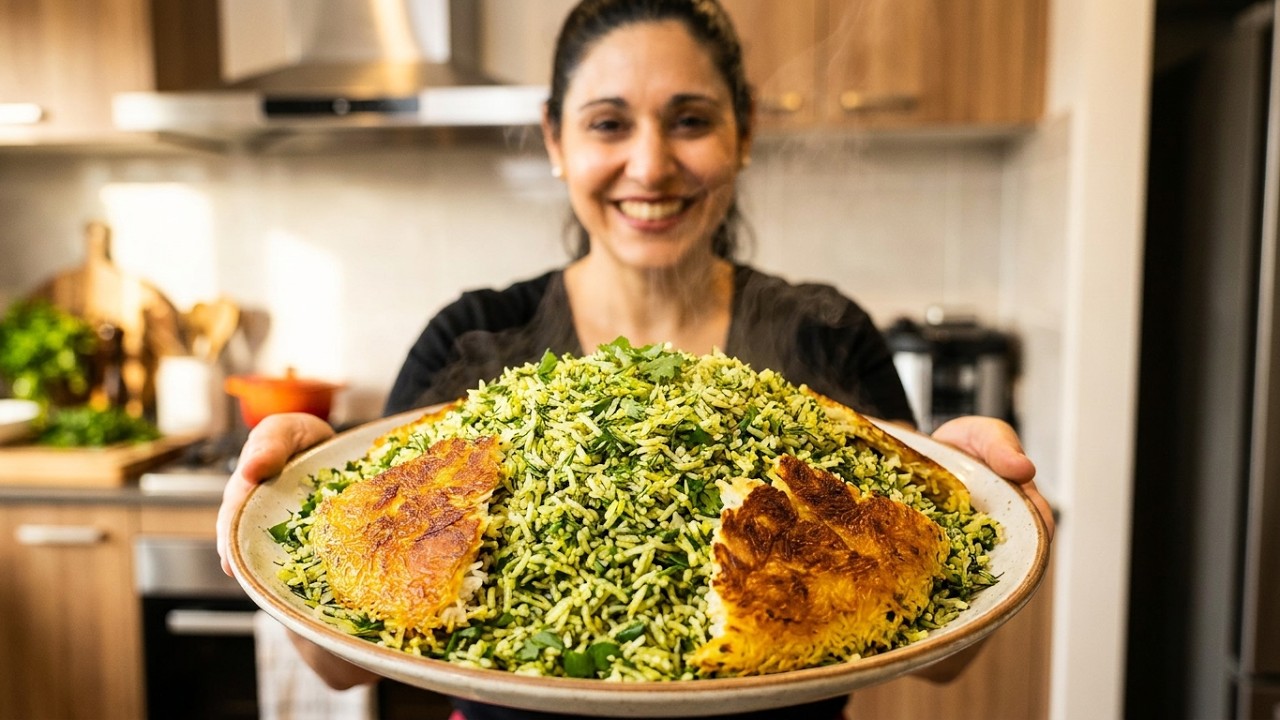 Arroz verde para el Año Nuevo Persa | Sabzi Polow Nowrouz