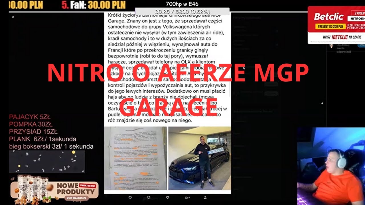 NITRO O MGP GARAGE AFERZE #thenitrozyniak #afera #shorts