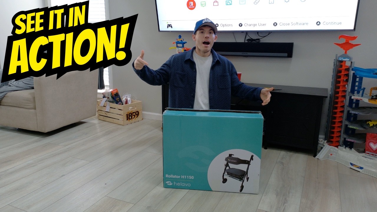 Extra-Wide Rollator for Seniors: Helavo All-Terrain Walker Unboxing + First Impressions