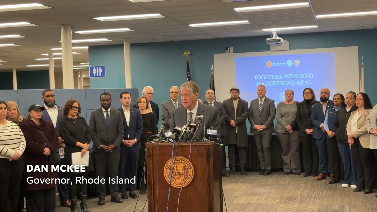 Press conference on Feb. 17, 2026 following Pawtucket fatal shooting at youth hockey