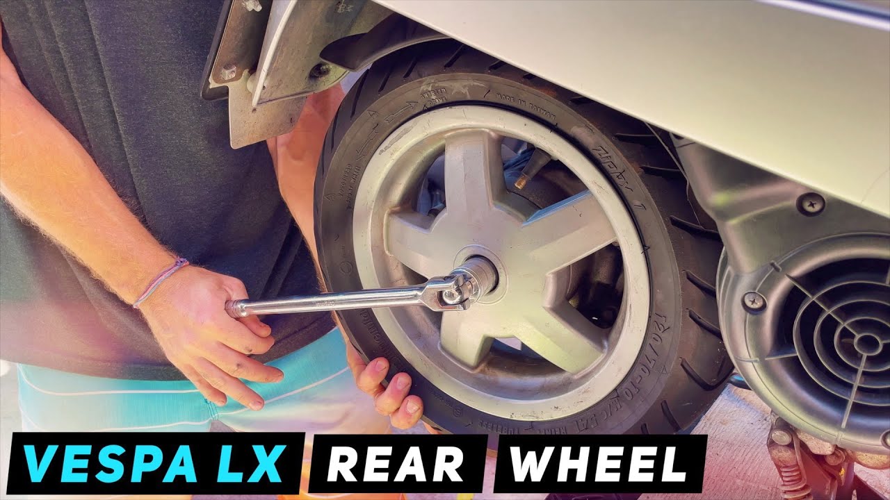 Vespa LX Rear Wheel Removal / Installation | Mitch's Scooter Stuff