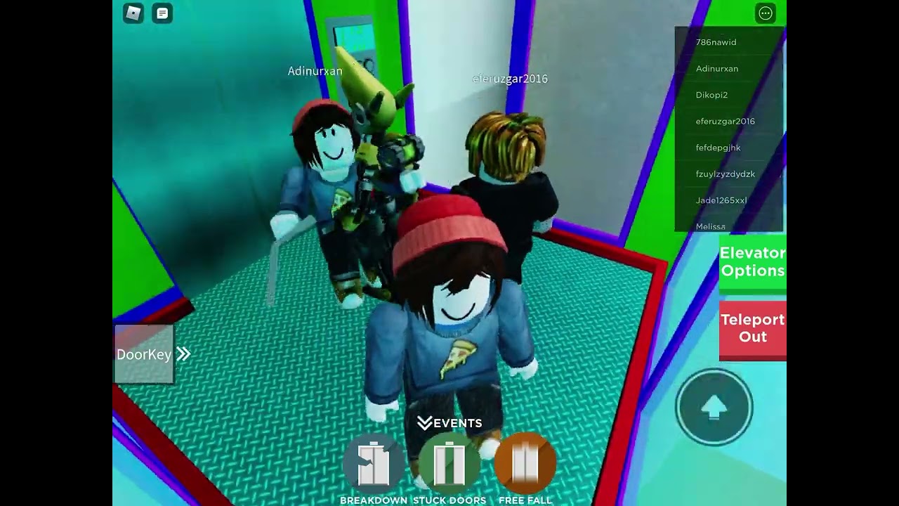 Riding an elevator on roblox part 1