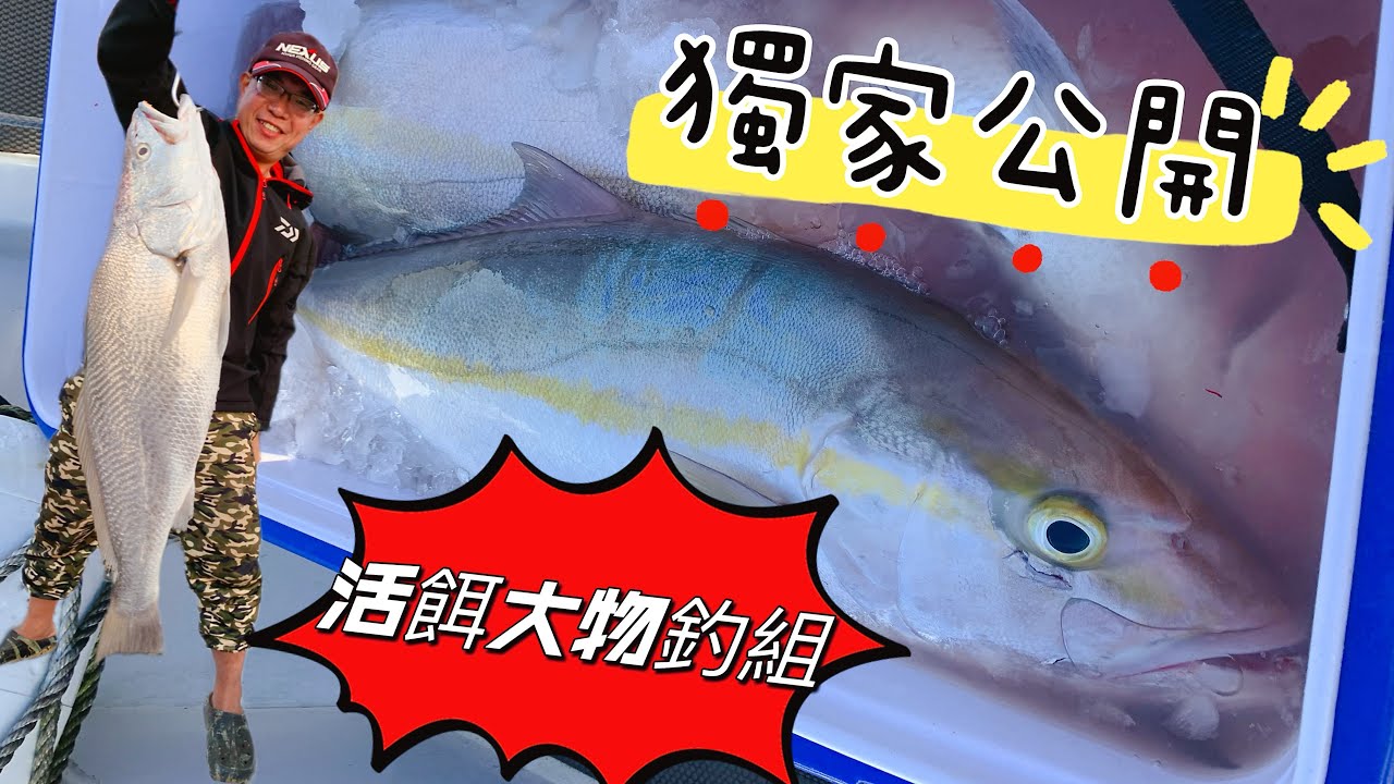 活餌大物釣組，全部公開分享，一次讓你學會，餌的大小決定你的綁法（單鉤、外掛式子母鉤、活動式子母鉤）