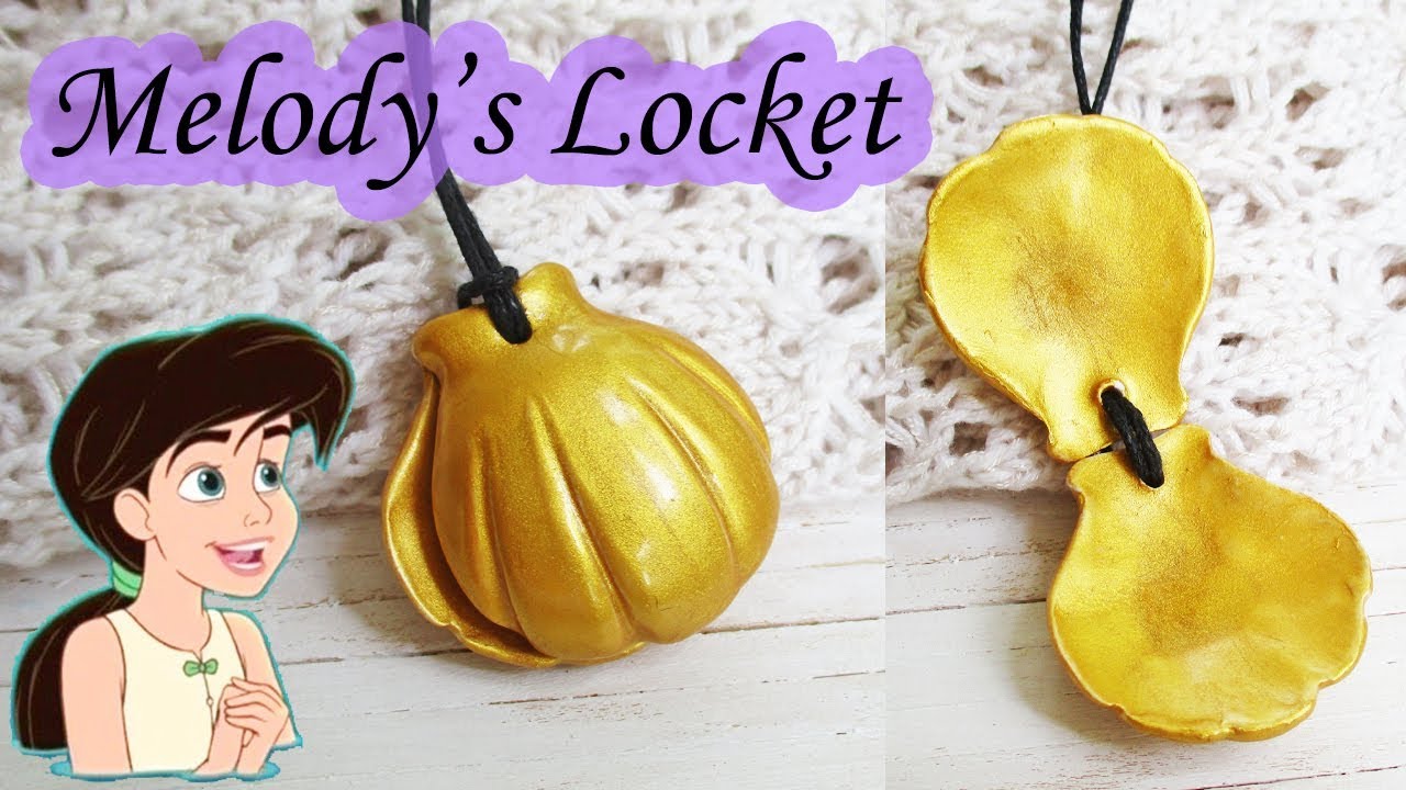 Polymer Clay Melody's Seashell Locket from The Little Mermaid || Maive Ferrando