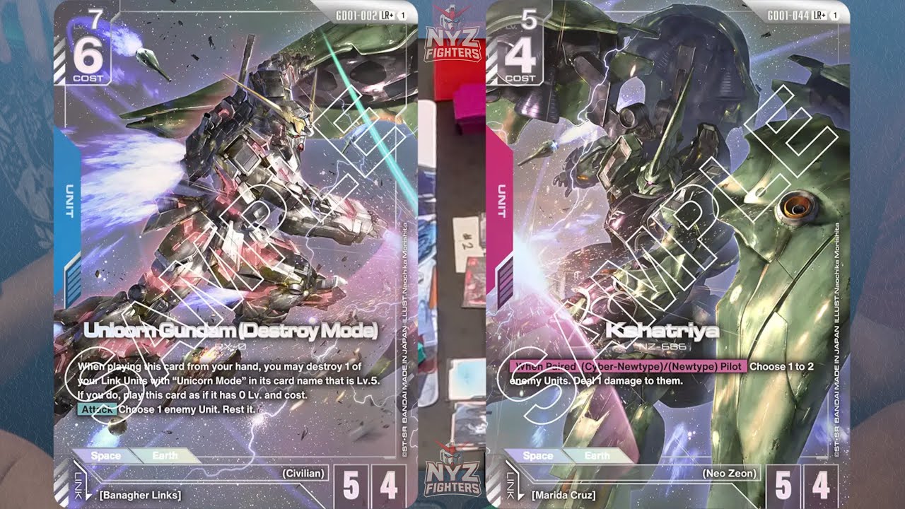 Unicorn Gundam vs Kshatriya [RD1] [TB2] [GD01] NEWTYPE CHALLENGE 2025 MISSION 1 LESSGOTCG
