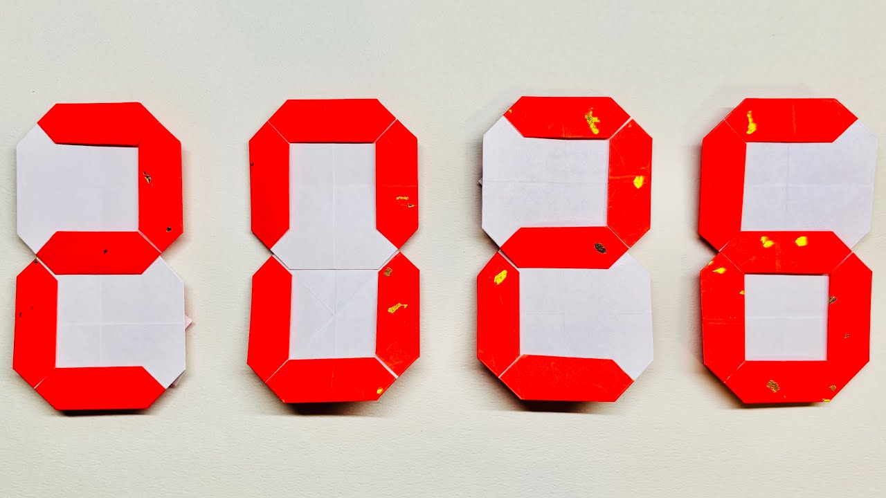 新年摺紙 用紅包袋紙 製作數字２０２６ /  Happy New Year