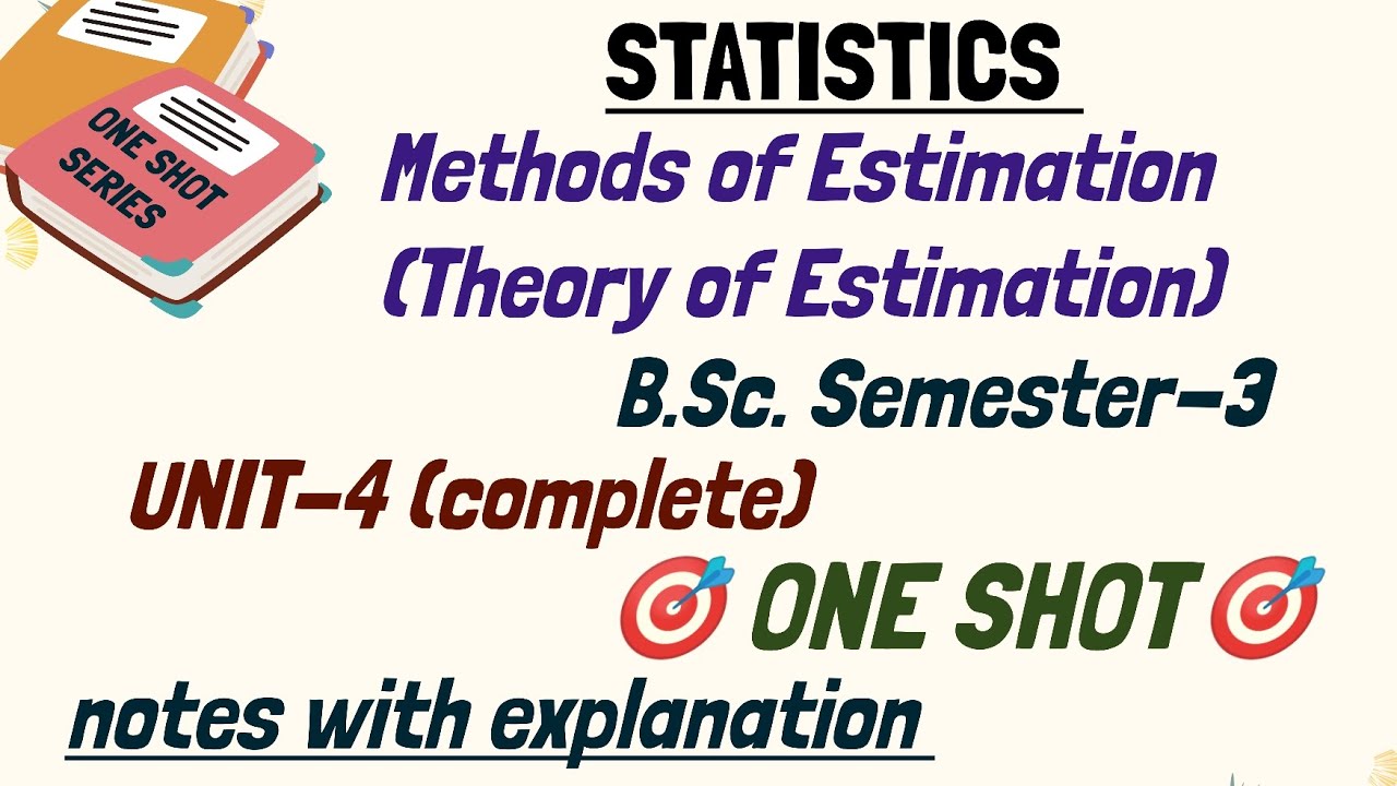 Unit-4 (complete) | B.Sc. Semester-3| EXPLANATION | ONE SHOT | Methods of Estimation #statistics