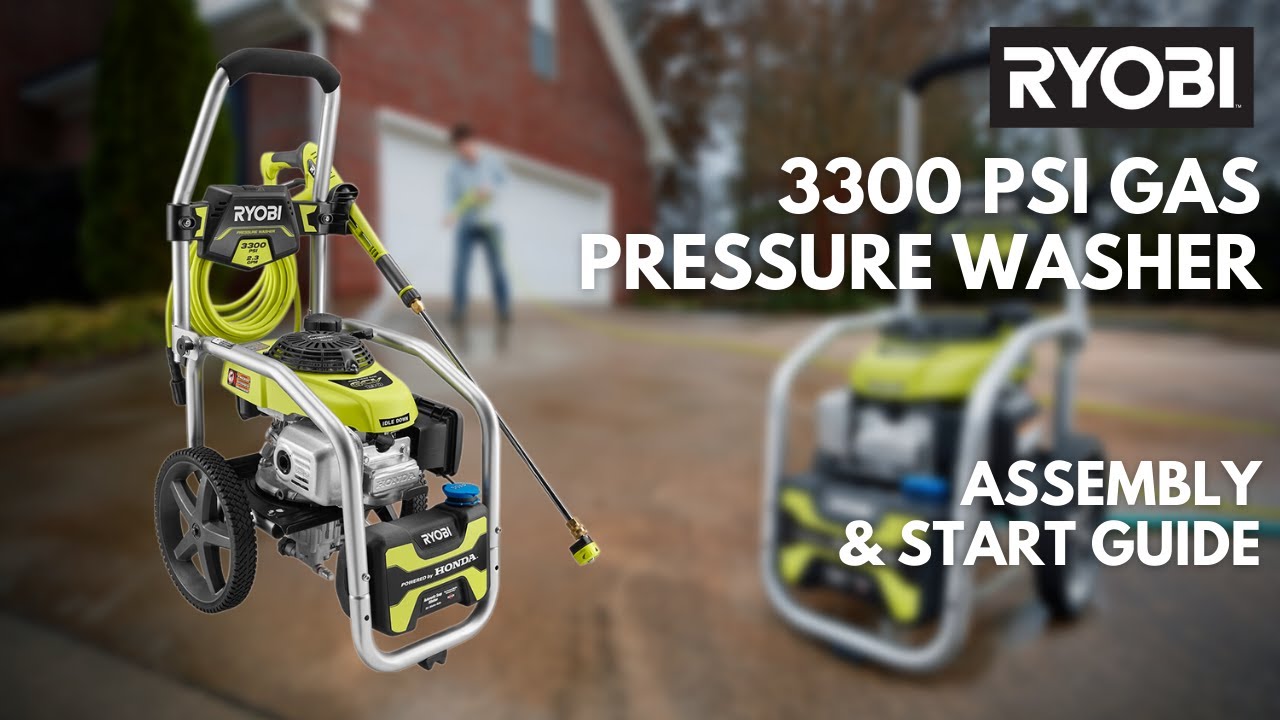How To Assemble & Start The RYOBI 3300 PSI Gas Pressure Washer