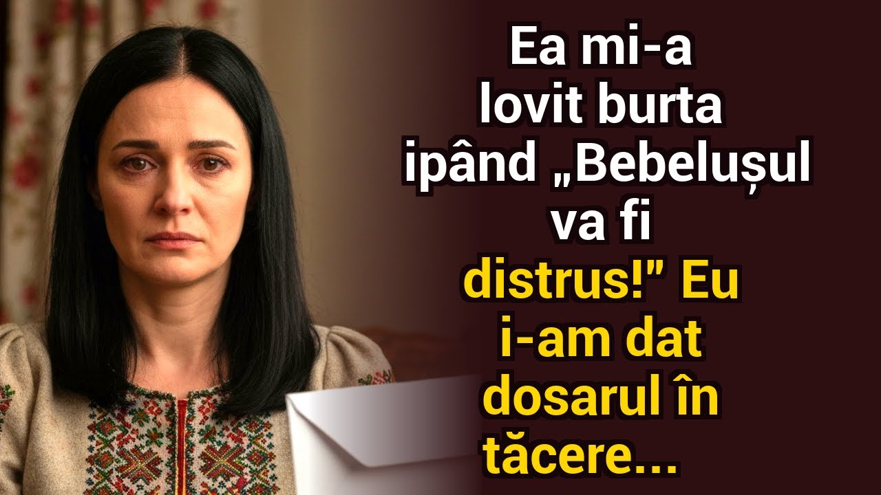 M-a lovit în burtă țipând: „Copilul ăla va fi distrus!” I-am întins dosarul… în tăcere