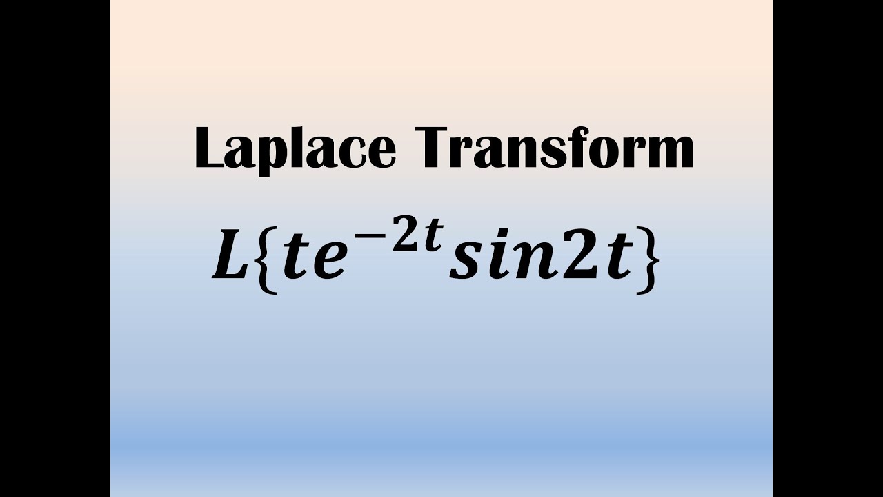 Laplace Transform of te^-2tsin2t || Laplace Transform example