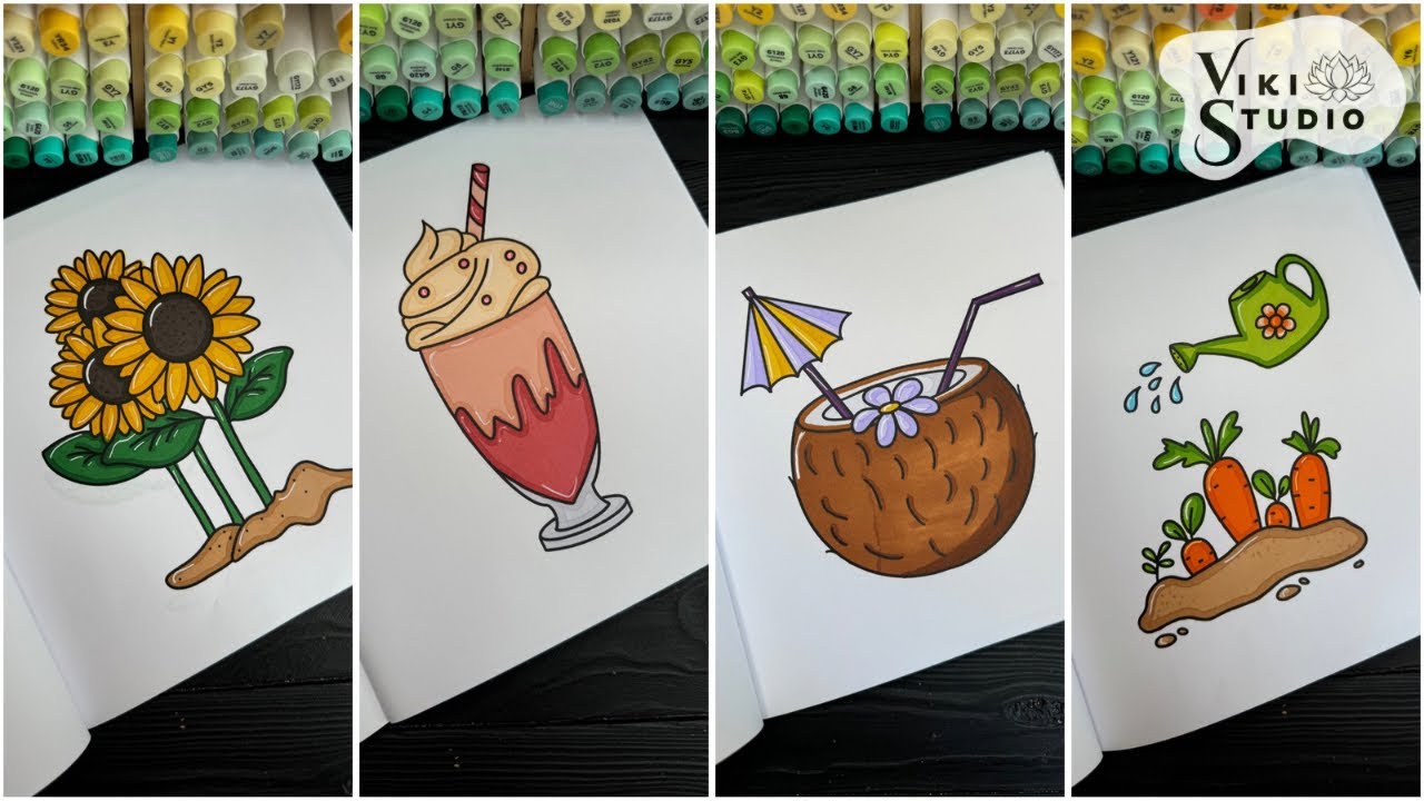 Satisfying and relaxing Coloring book with ASMR markers