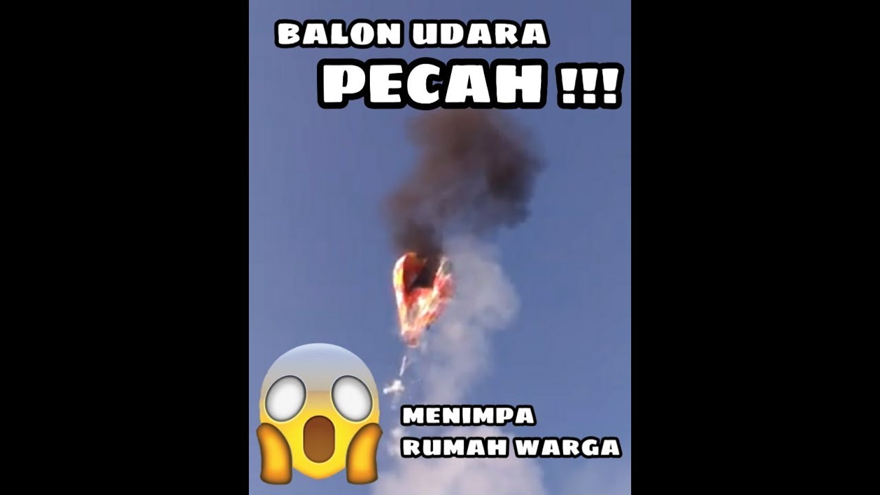 Balon udara pecah menimpa rumah warga