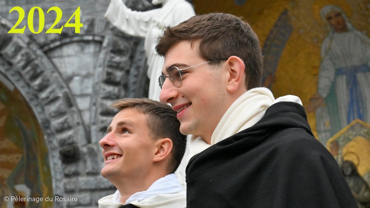 Allez dire aux Prêtres. Chants Lourdes 2024. Image Pèlerinage du Rosaire 2024.