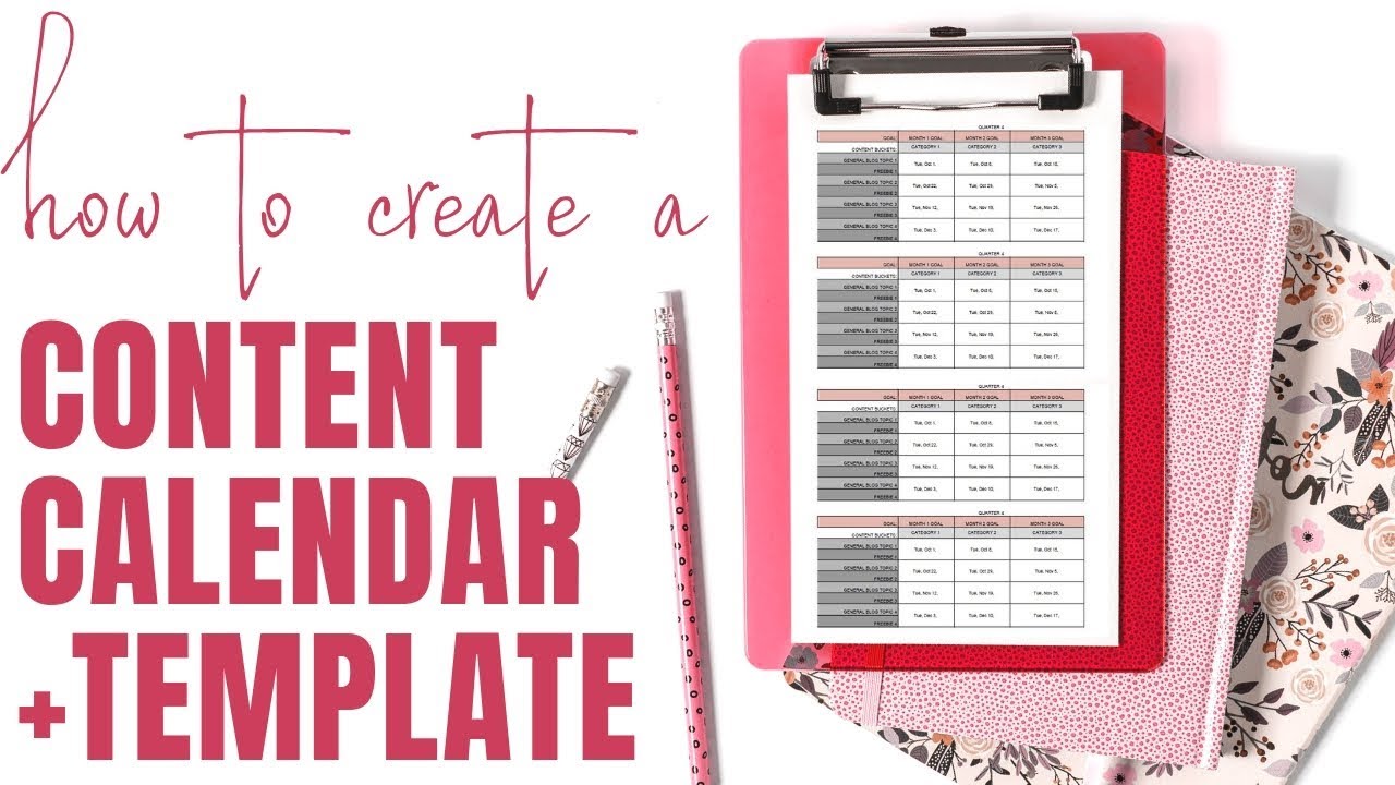How to Create a Content Calendar & Marketing Plan (step by step system & template)