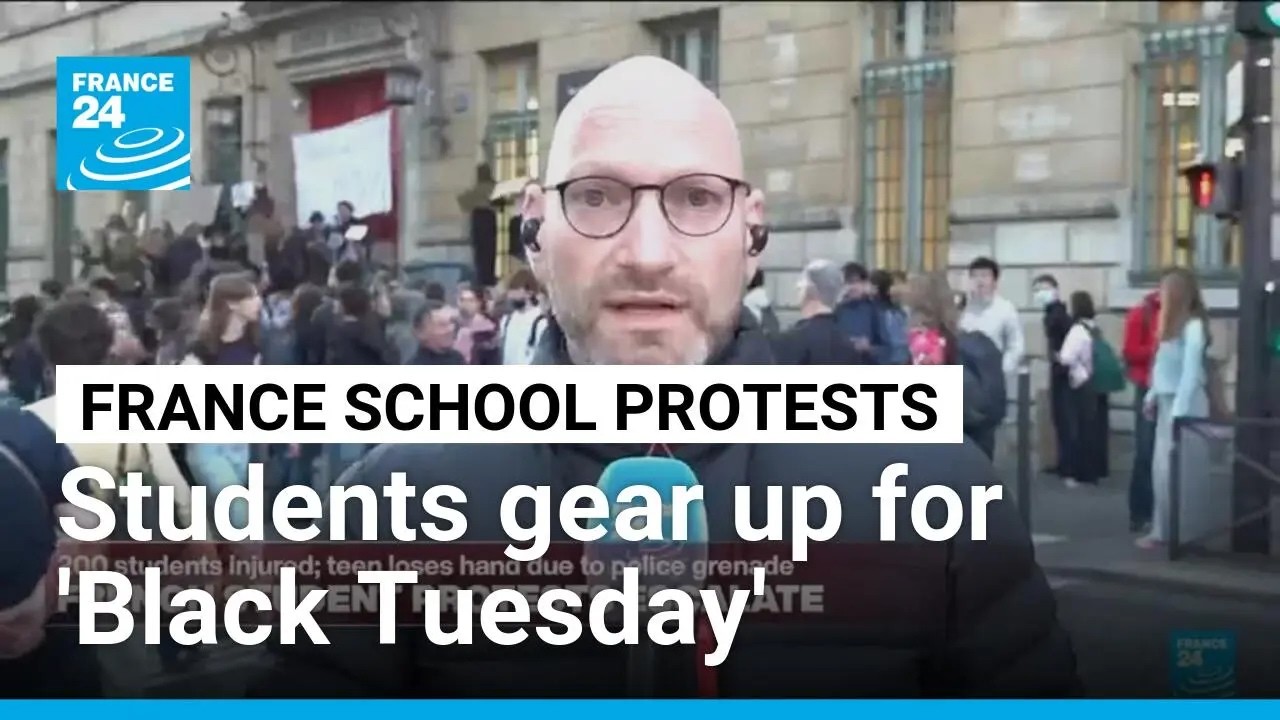 Paris students gear up for 'Black Tuesday' protests &bull; FRANCE 24 English