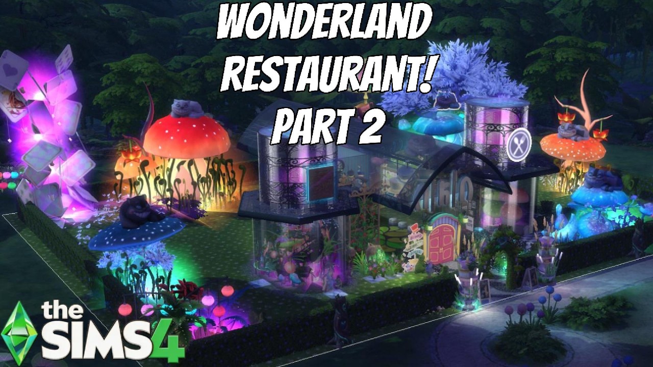 The Sims 4 Speed build! Wonderland Restaurant! Pt 2 #sims4 #thesims4 #Simtina #simsspeedbuild #video