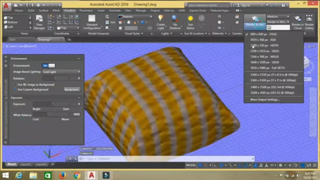 Making 3d Cushion in AutoCAD 2018