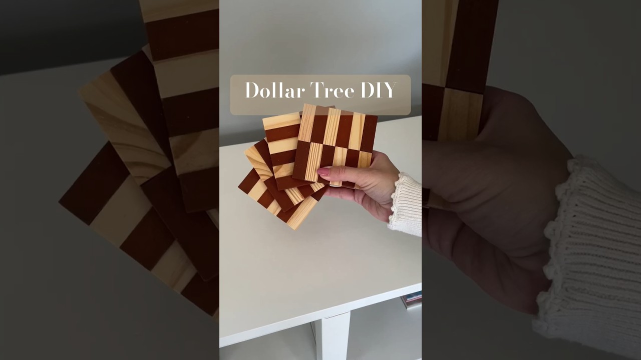 Подставки из дерева DOLLAR TREE своими руками #dollartree #dollartreediy #highend #shorts #dollar...