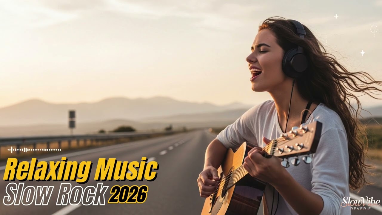 Slow Rock Road Trip Music 🚗 Chill Guitar Vibes for Long Drives