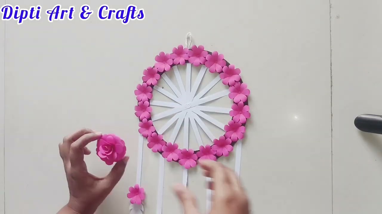 2 Unique Paper Flower Home Decor Ideas| Amazing Wall Hanging| Crafts with paper| Best out of waste 