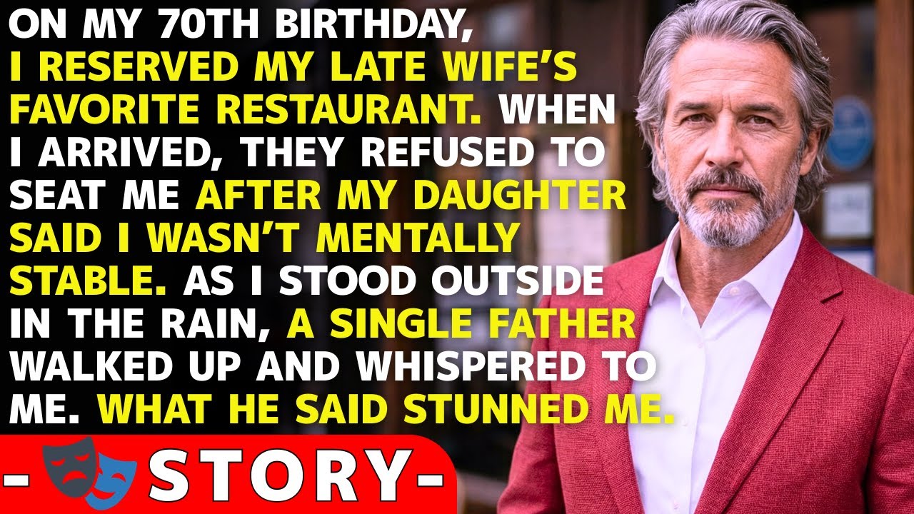 I Was Denied A Table On My 70th Birthday—Until A Single Father Stepped Over And Whispered…