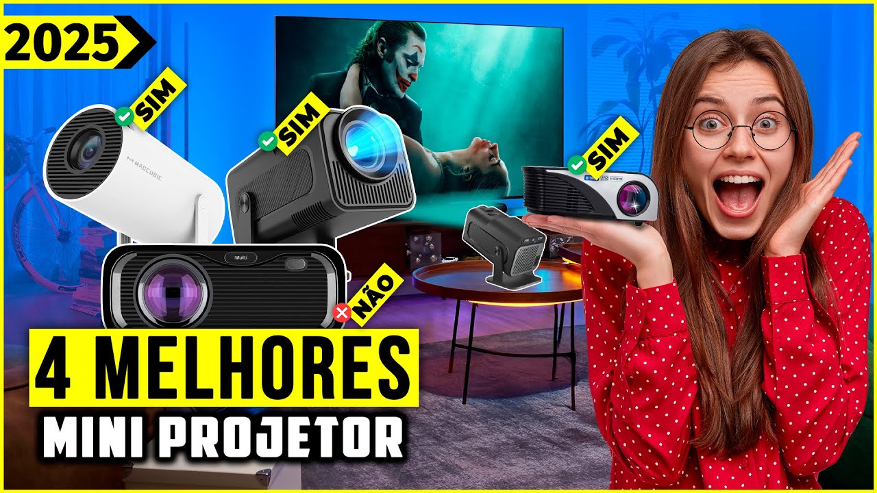 Os 4 Melhores Mini Projetor / Projetor Portátil Em 2025!