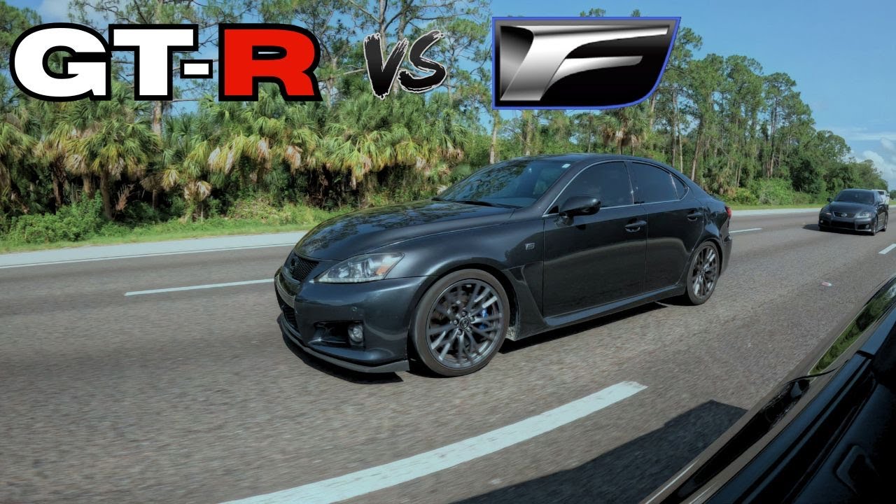 2 Ultra RARE V8 Lexus ISFs BULLY My GT-R | Highway Run