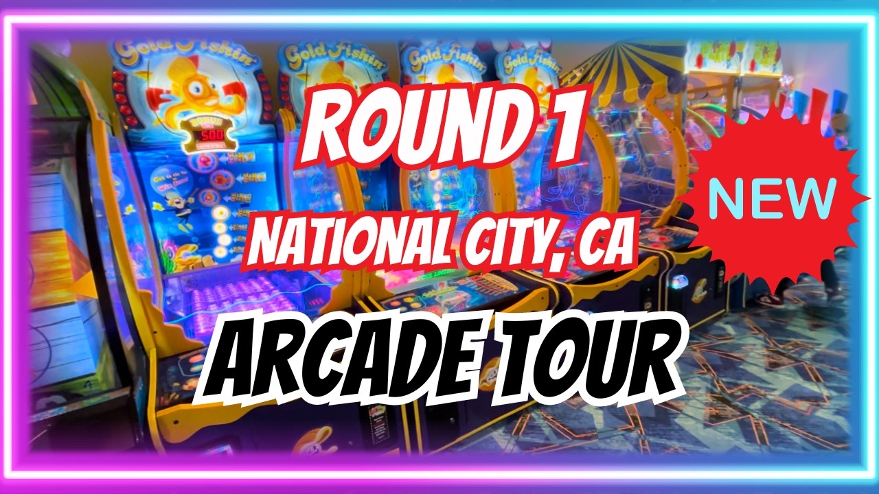 NEW Round1 in Nation City, CA ARCADE TOUR #round1