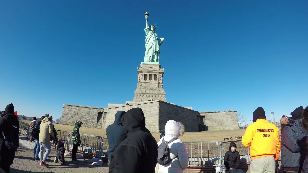 ⁴ᴷ Walking Tour of Liberty Island, NYC where the Statue of Liberty is located