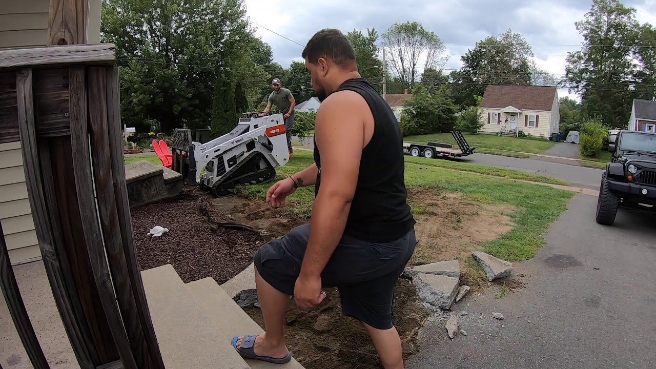 Removing Concrete Side walk with MT85