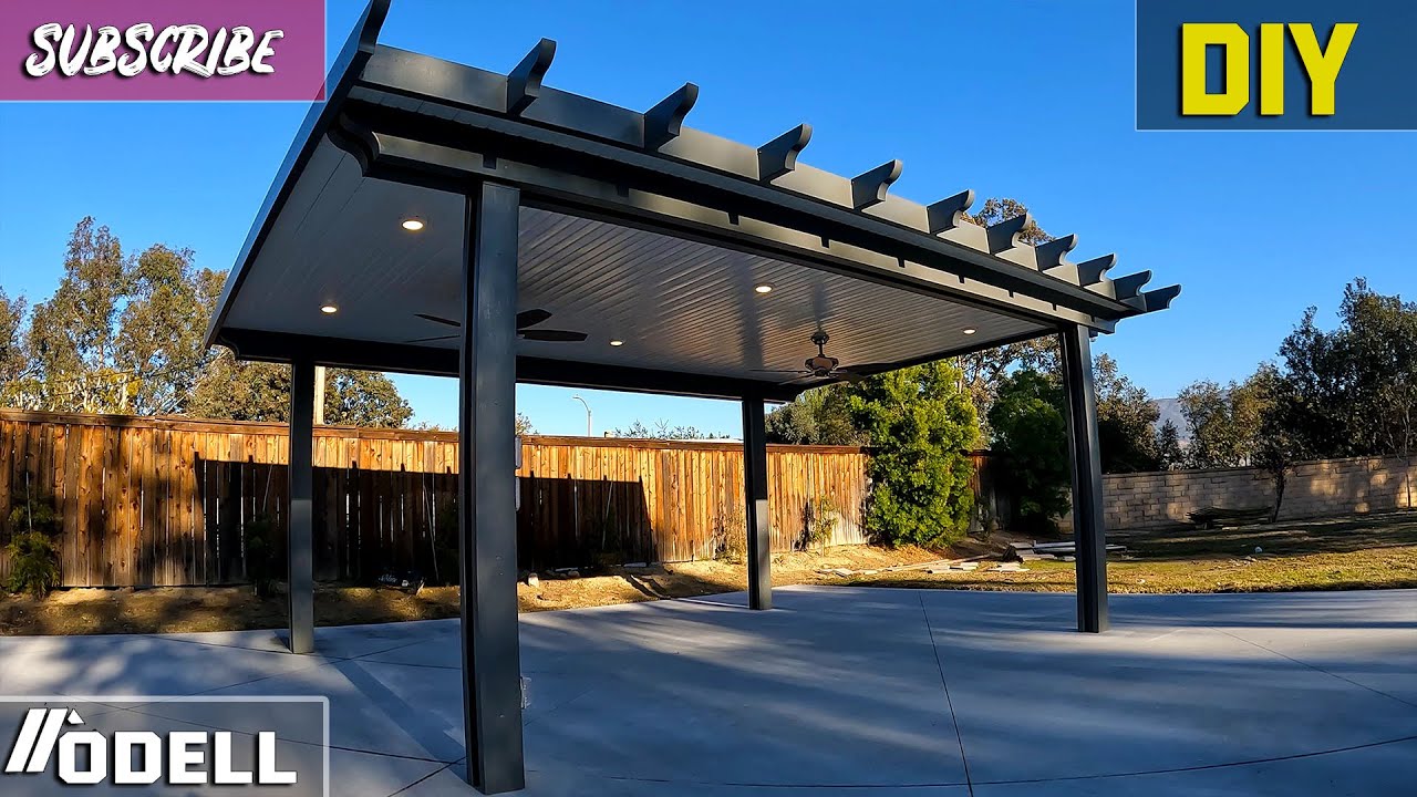How to Install a Patio cover with Recessed Lights & Fans!