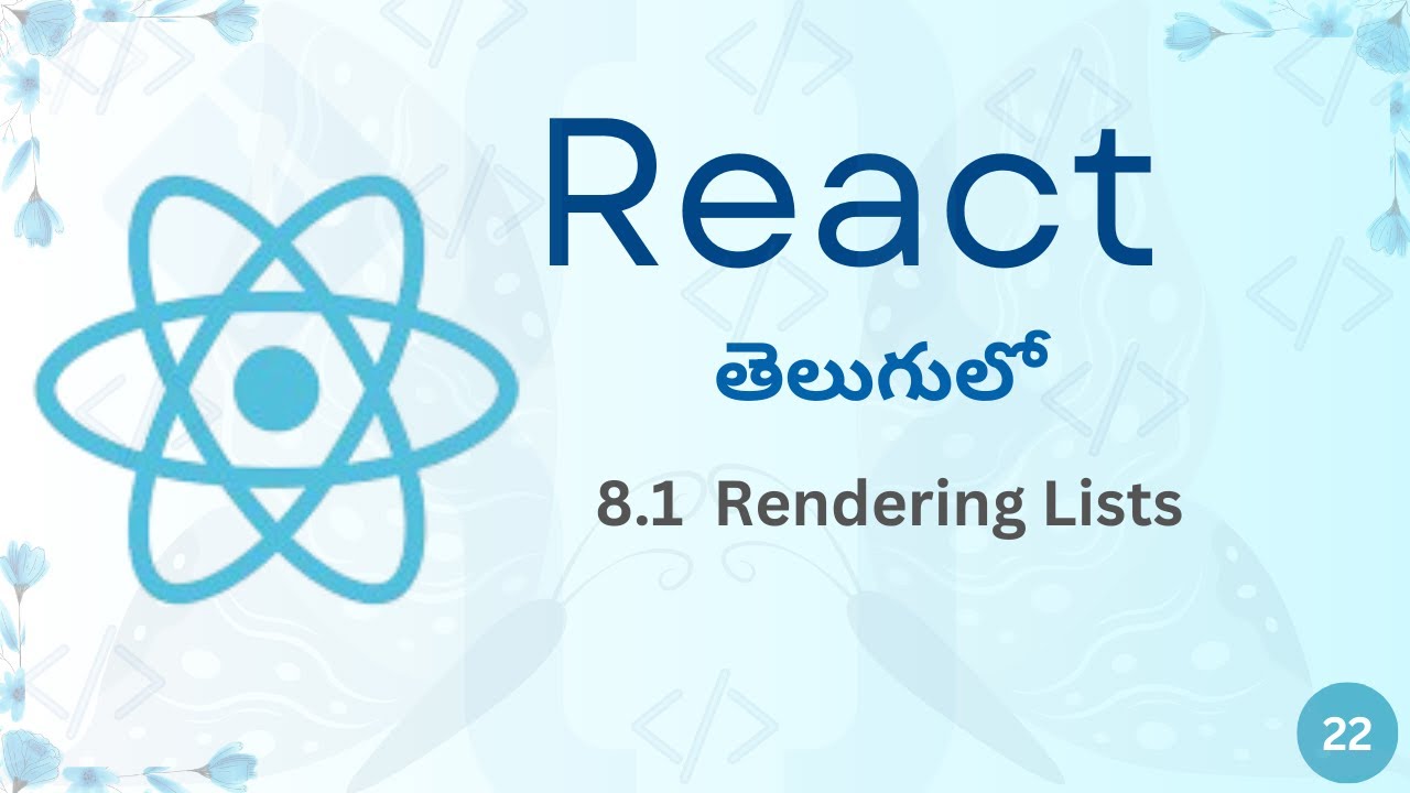 Rendering List of Data in React | React Full Course Telugu | TechZoom Media | TZM