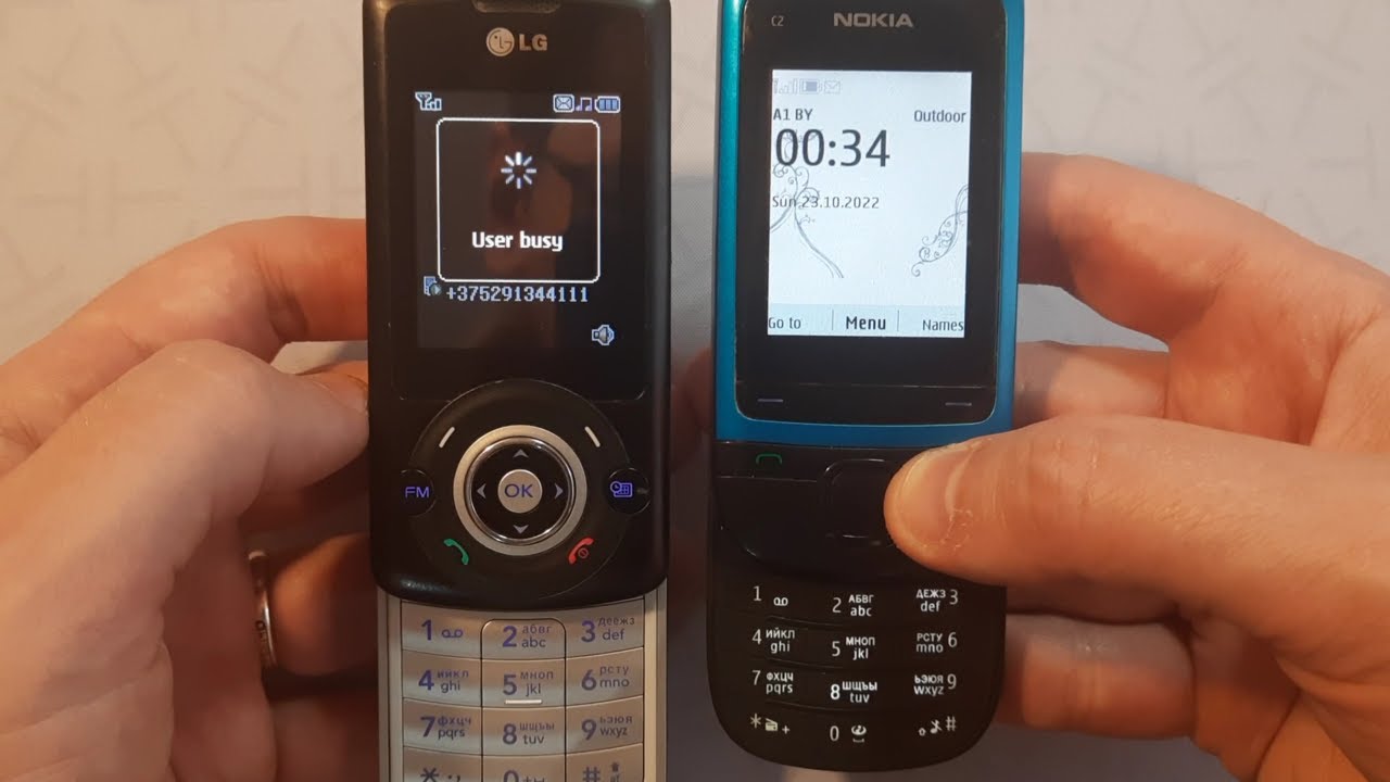 Incoming call & Outgoing call at the Same Time Nokia C2-05 + LG GB130
