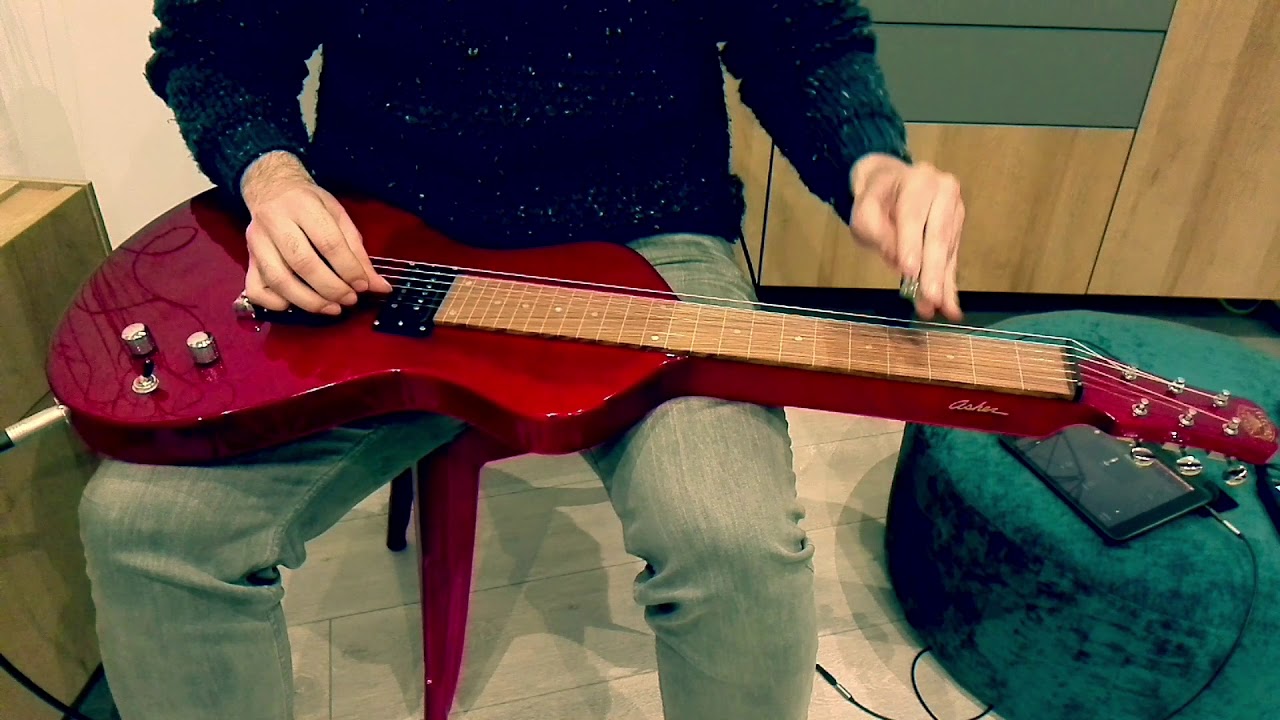 Asher Electro Hawaiian Junior Lap Steel Improvisation in open D (DADF#AD)