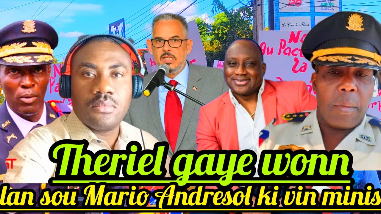 Theriel Thelus fenk gaye Wonn lan e pase Pran Mario Andresol ki Vin minis defans mezanmi.