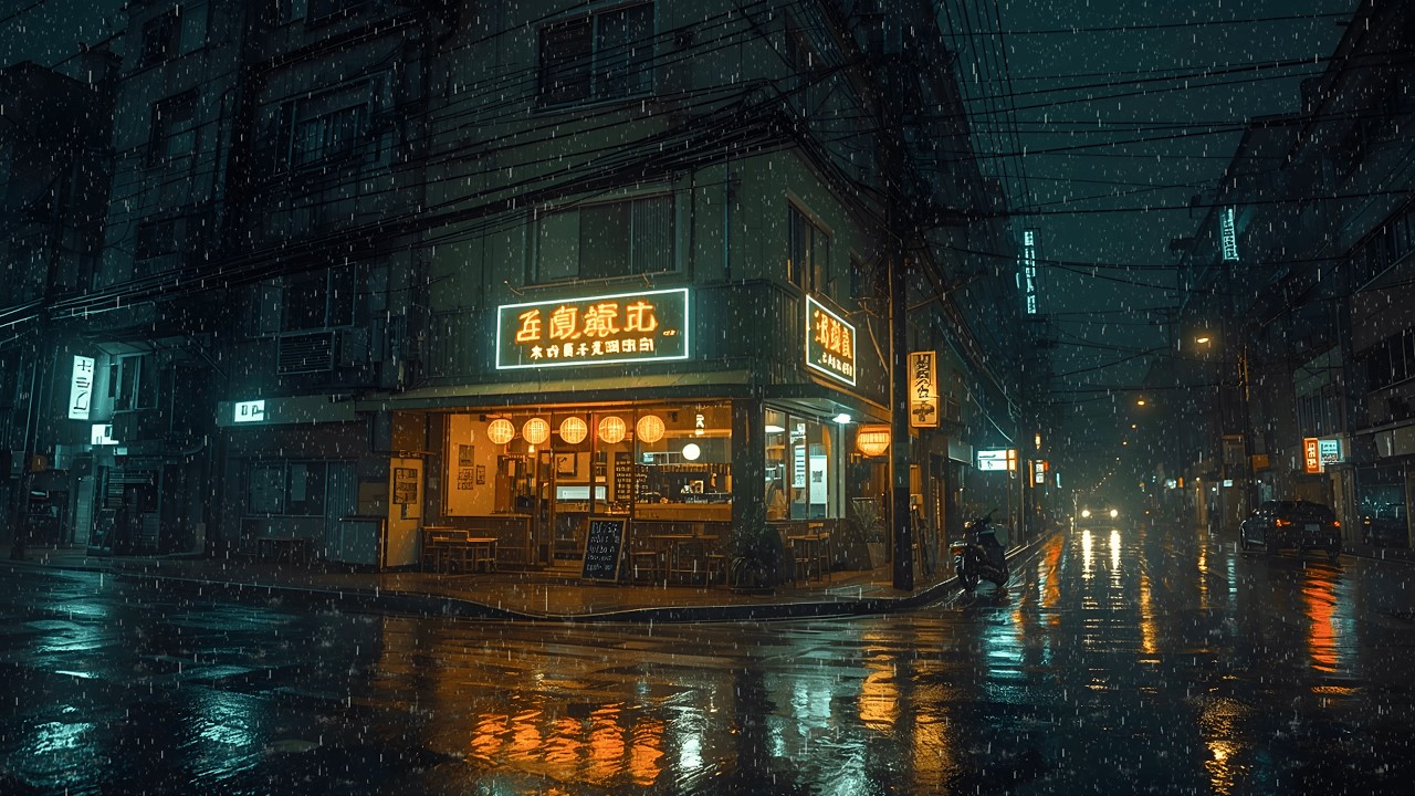Quit Rainy Night in Tokyo Cafe 🌧 | Lo-fi Beats to Relax, Study & Dream