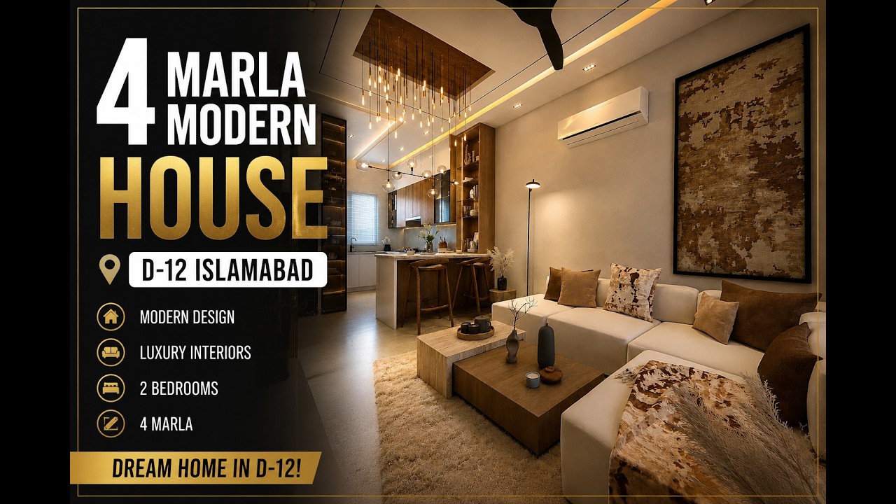 Luxury Ground Floor Interior Design | 4 Marla House D-12 Islamabad