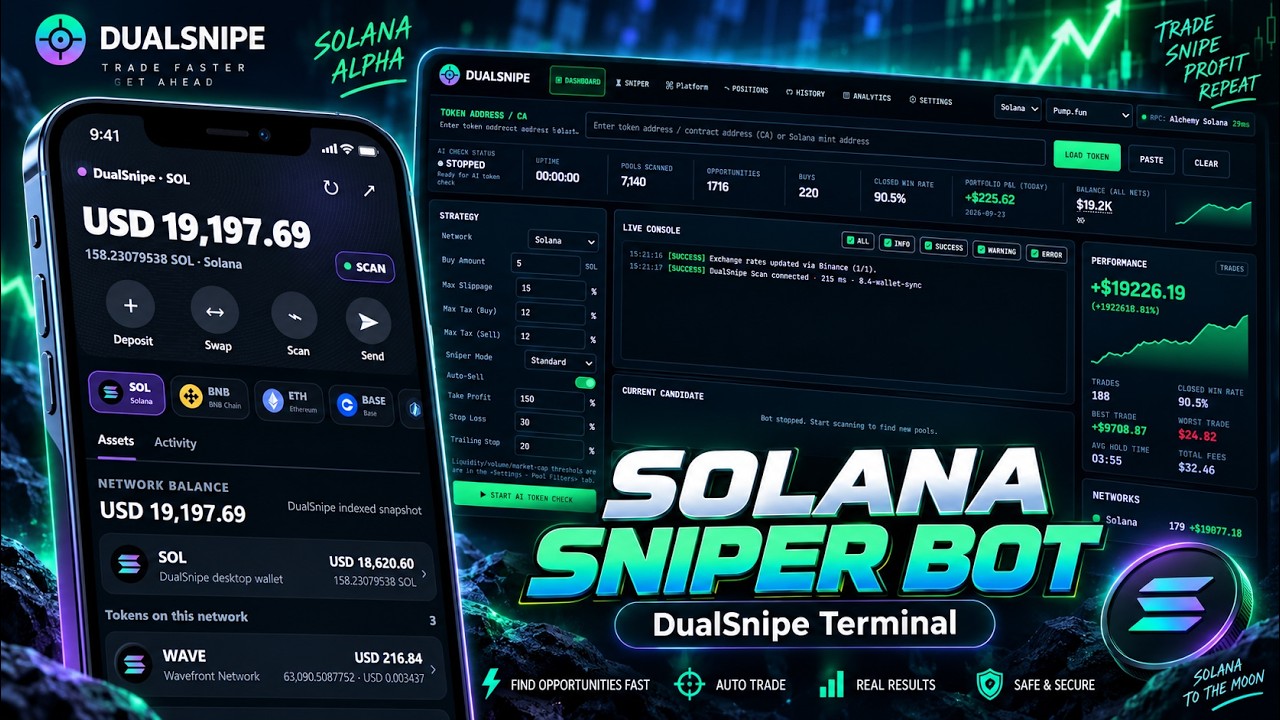 Solana Sniper Bot | Fast Auto Trading & Live Token Scanning with DualSnipe