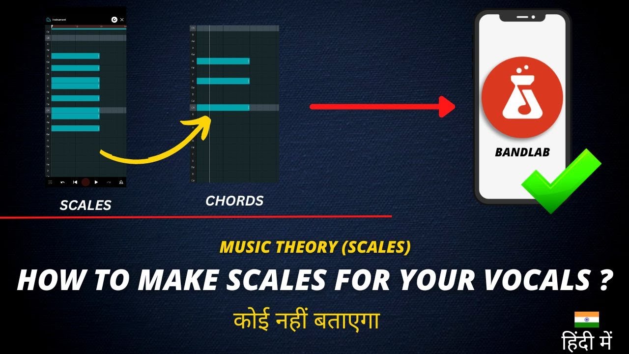 (Music Theory) How To Make Scales in Phone | Bandlab Hindi Tutorial | Anybody Can Mix