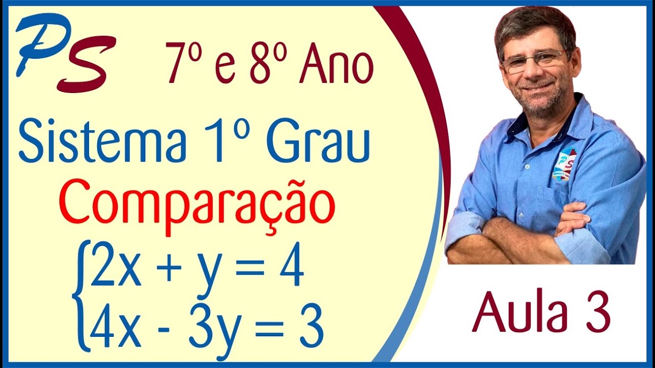 MÉTODO DA COMPARAÇÃO - SISTEMA DE DUAS EQUAÇÕES DO PRIMEIRO GRAU COM DUAS INCÓGNITAS - AULA 3