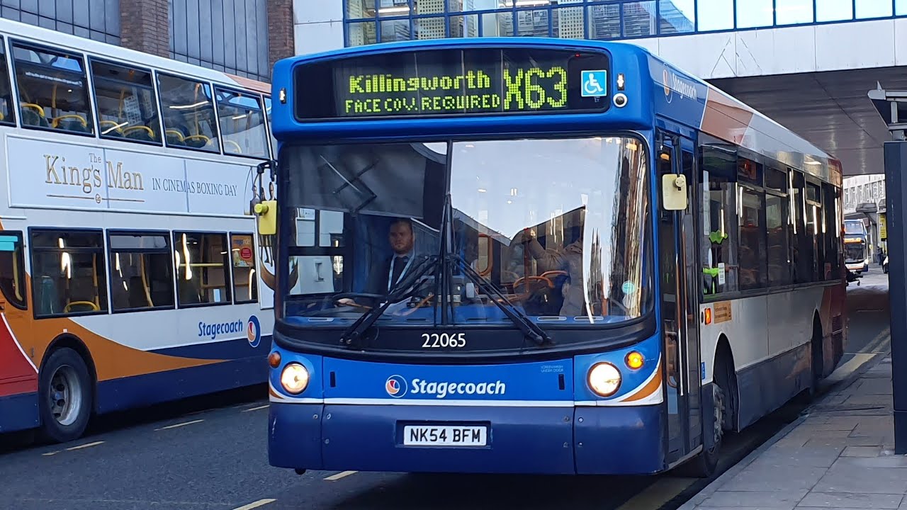 KICKDOWN: Route X63 | NK54BFM/22065 - Stagecoach North East: MAN 18.220LF/Transbus ALX300