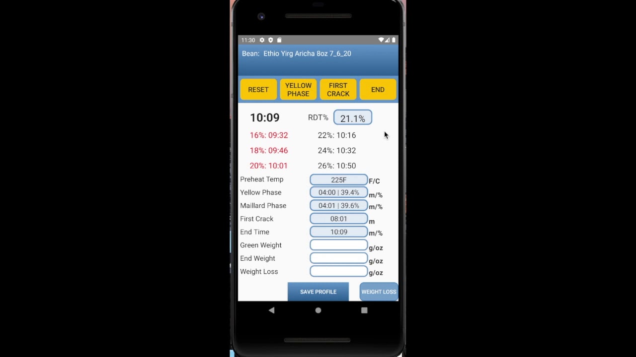 New Android Roast Development Timer App Example