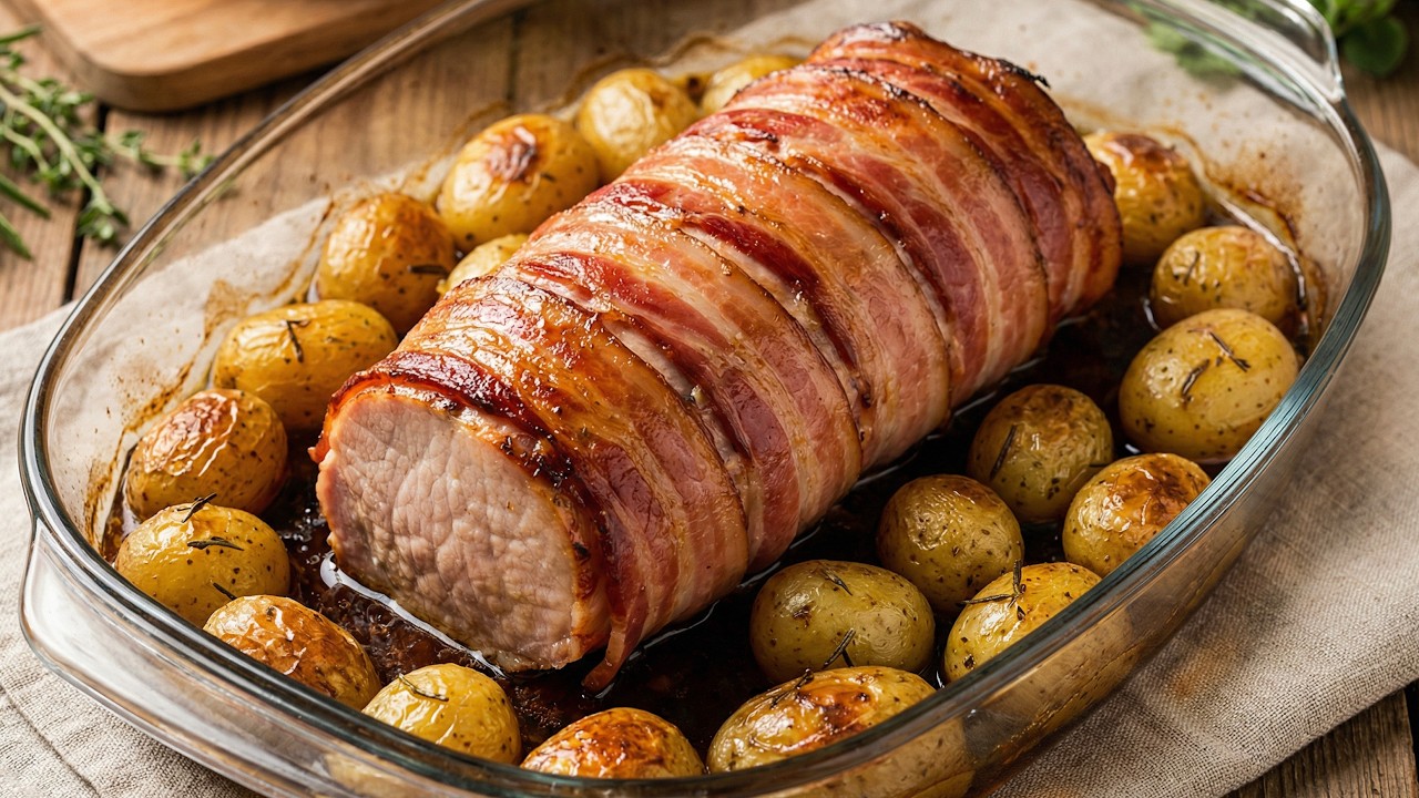 I Wrapped Pork Tenderloin in BACON and My Family Went CRAZY! 😍 They Ask for It EVERY Week!🥩🔥