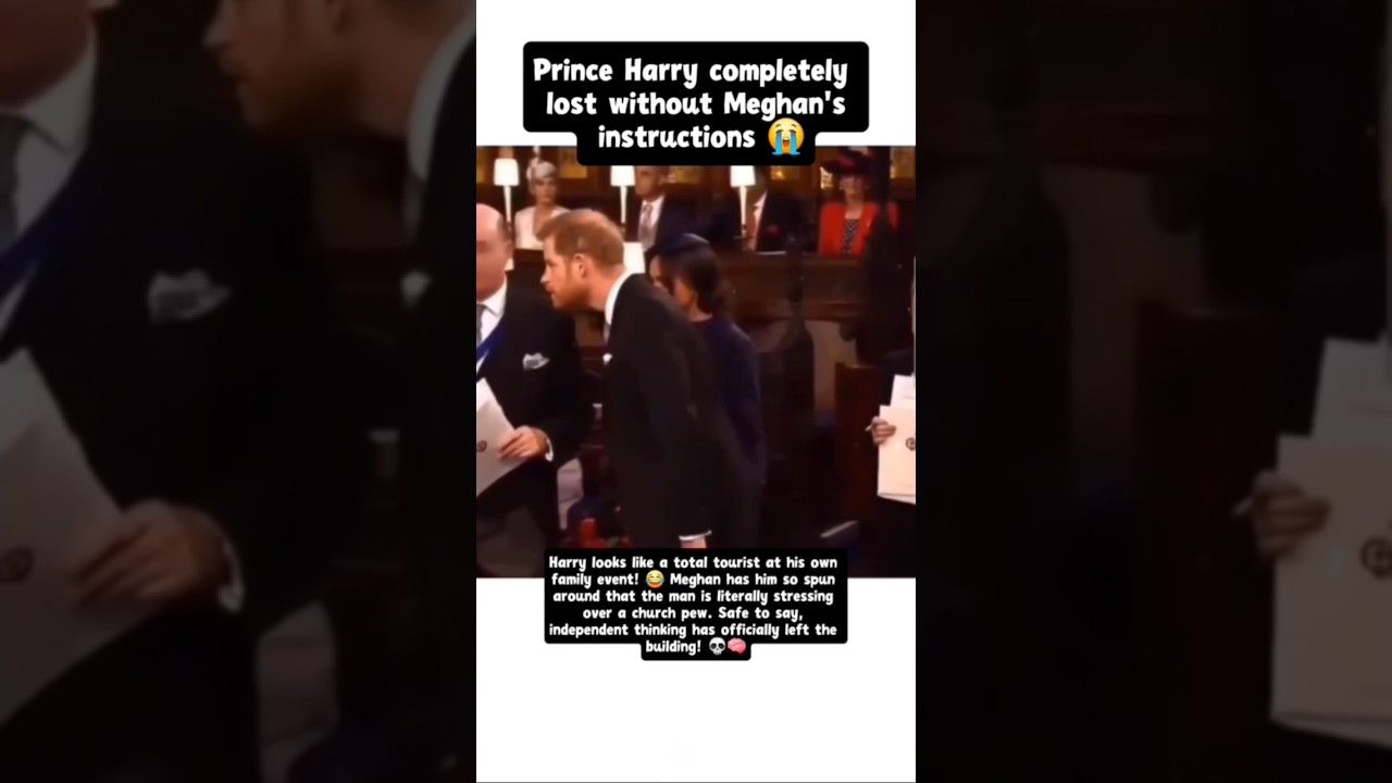 Prince Harry completely lost without Meghan's instructions 😭#royaldrama #britishroyalfamily #meghan