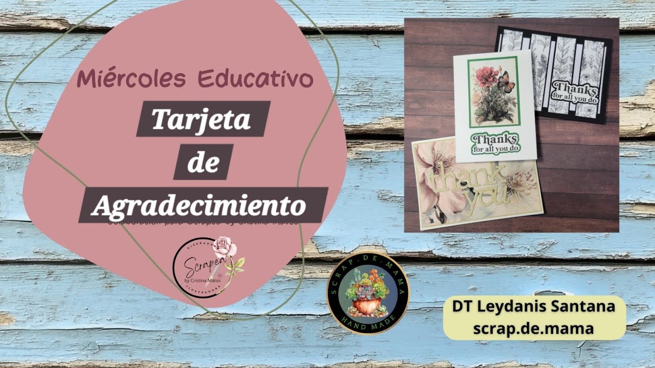 Tarjeta de gratitud, muy fácil. Actividad para el grupo @scrapeabycristinamatos 