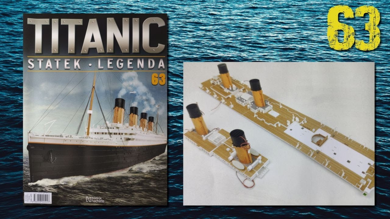 Titanic 1/200 model Hachette - część kadłuba i folia metalowa - 63