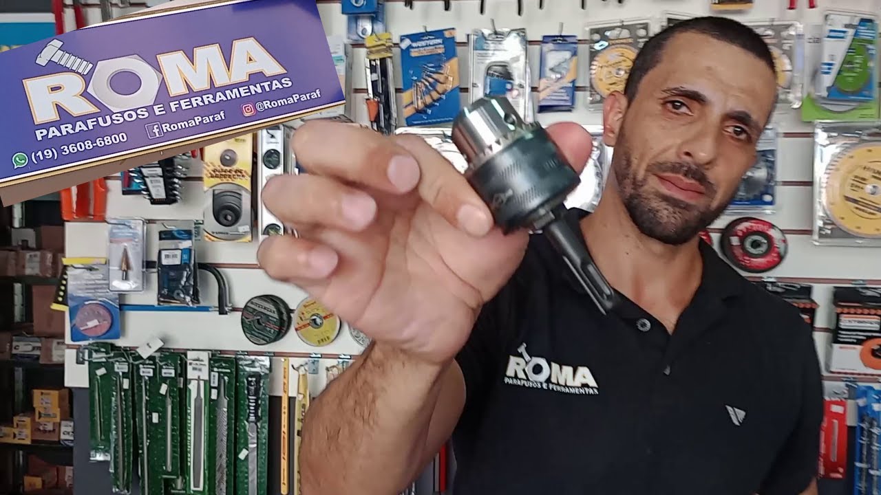 Transforme seu martelete em furadeira, usando um mandril e um adaptador SDS