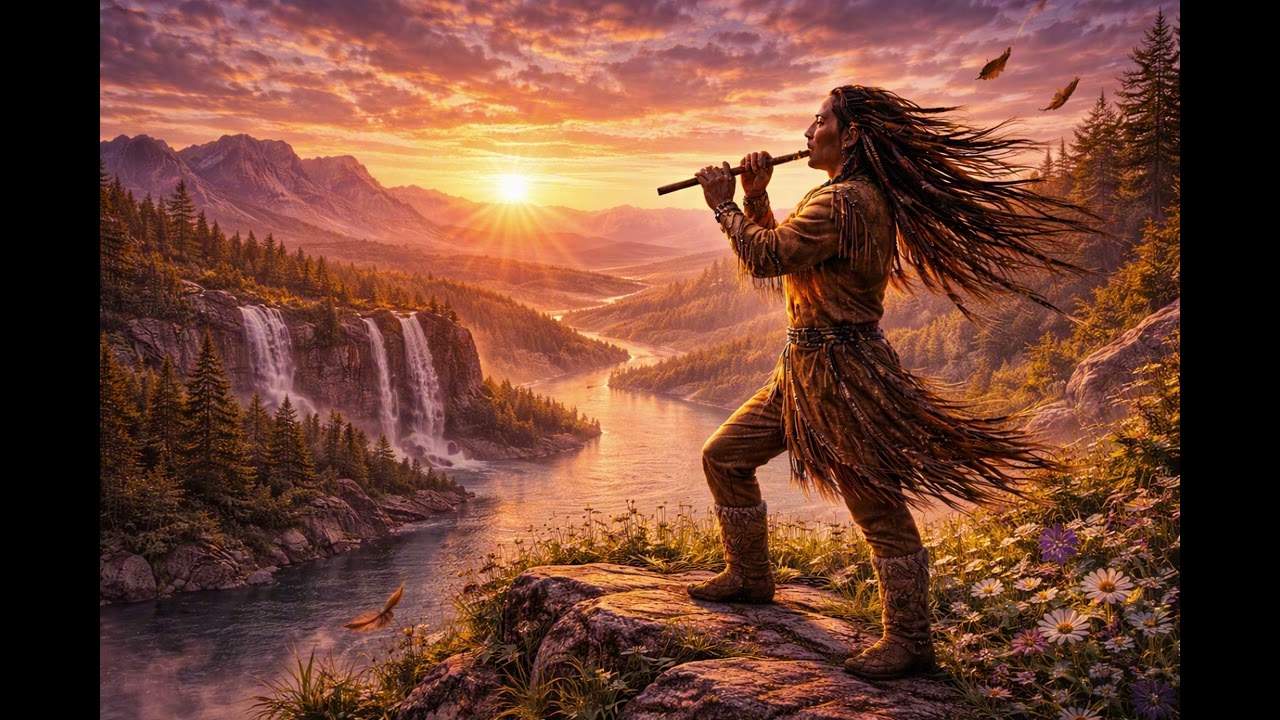Flute Flowing with the Wind (바람을 따라 흐르는 플루트) | Native American Flute Healing Music