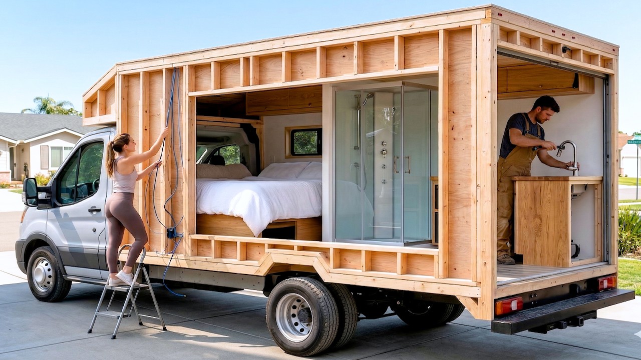 Couple Turns a $15,000 Van into a Dream Home on Wheels | Start to Finish Build@rolling-home