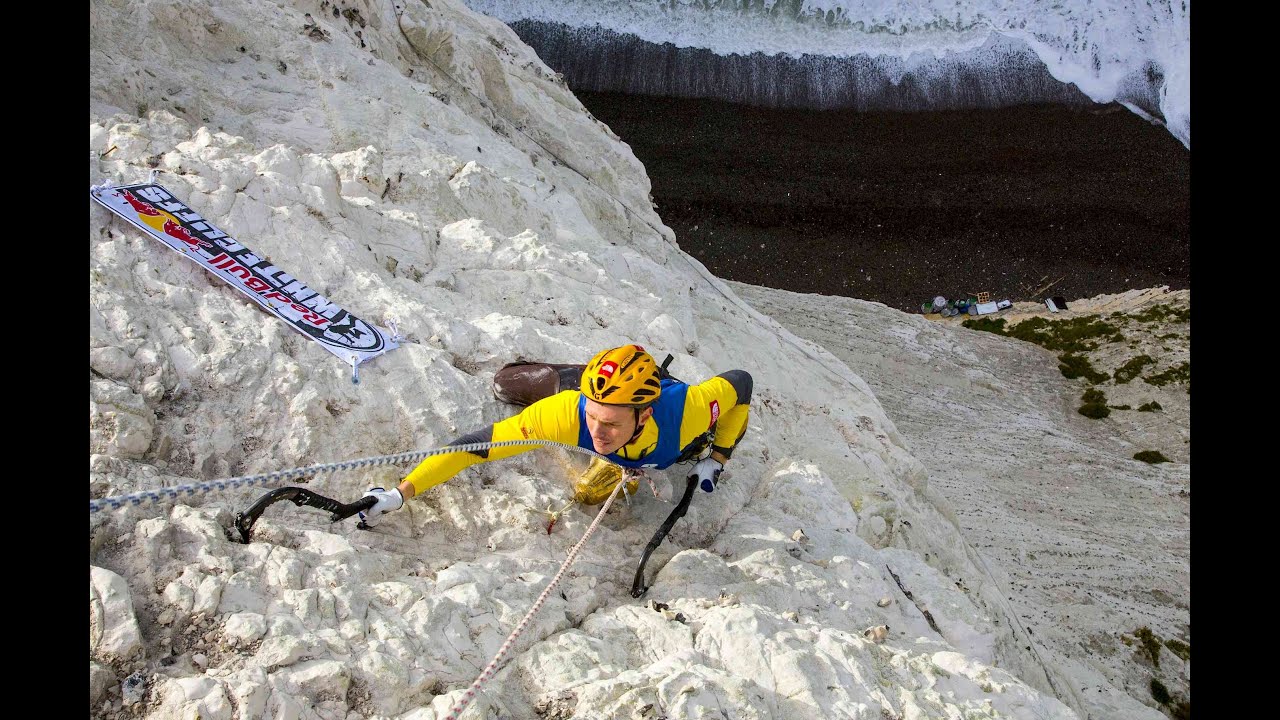 Climbing Vertical Chalk Cliffs with Ice Axes